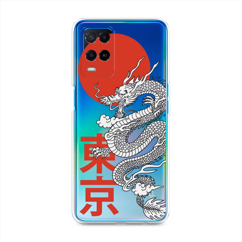 

Чехол на Oppo A54 "Китайский дракон", Черный;красный;белый, 256150-1