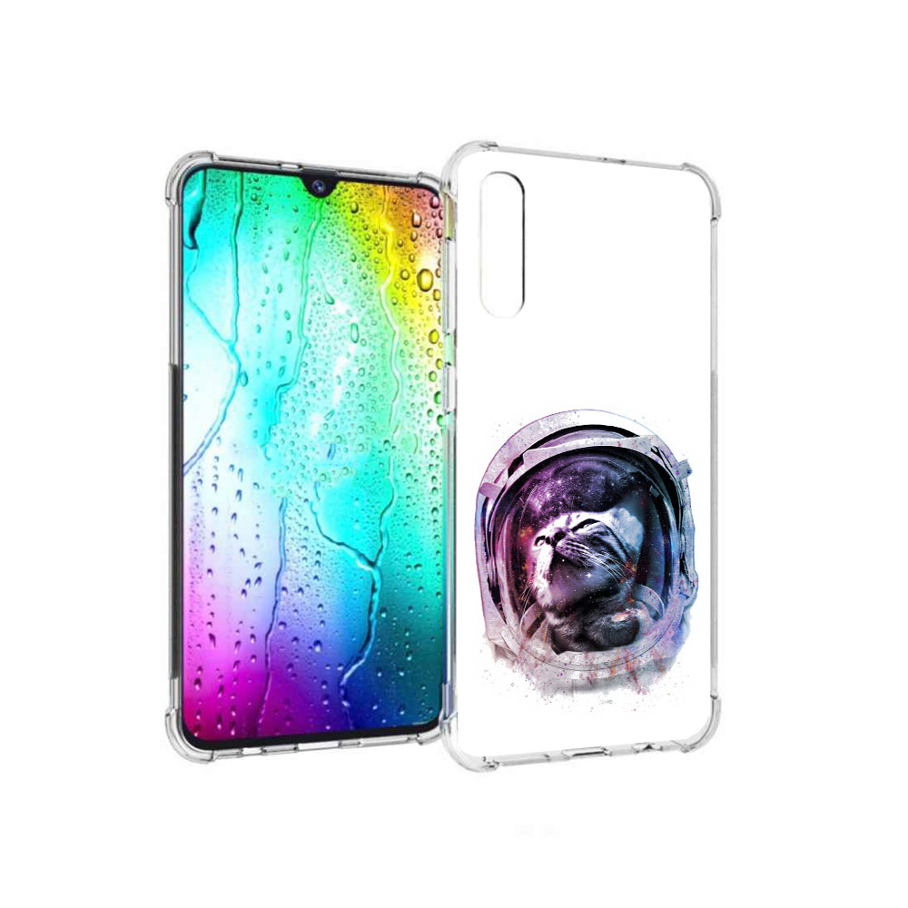 

Чехол MyPads Tocco для Samsung Galaxy A30s кот в шлеме (PT226907.519.396), Прозрачный, Tocco