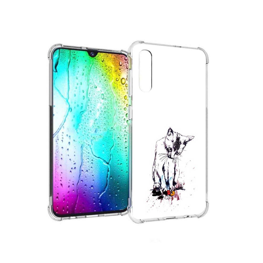 

Чехол MyPads Tocco для Samsung Galaxy A30s кот и микки (PT226907.519.399), Прозрачный, Tocco