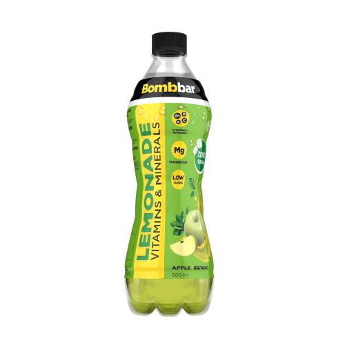 Лимонад, Bombbar Lemonade Vitamins Minerals, Яблоко, 12 шт х 500 мл