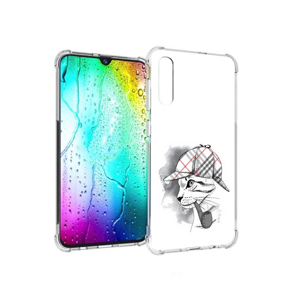 Чехол MyPads Tocco для Samsung Galaxy A30s кошка с трубкой (PT226907.519.405)