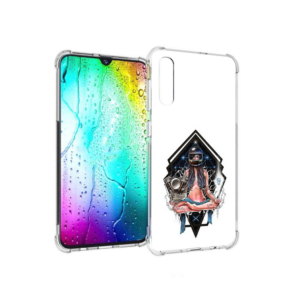 

Чехол MyPads Tocco для Samsung Galaxy A30s красивая девушка в шлеме (PT226907.519.406), Прозрачный, Tocco