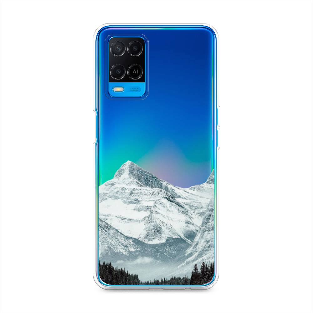 

Чехол на Oppo A54 "Горы арт 1", Белый;зеленый, 256150-2