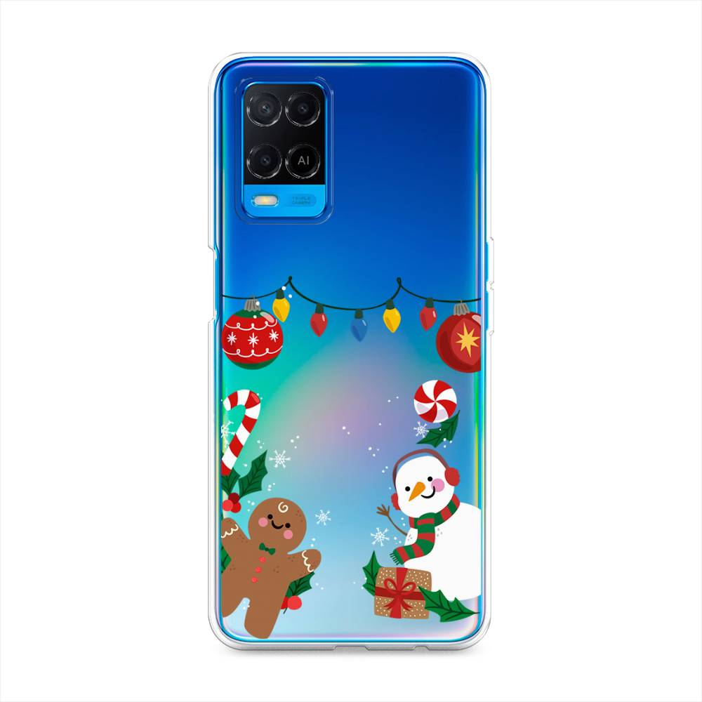 

Чехол для Oppo A54 "Новогоднее настроение", Коричневый;красный;зеленый, 256150-5