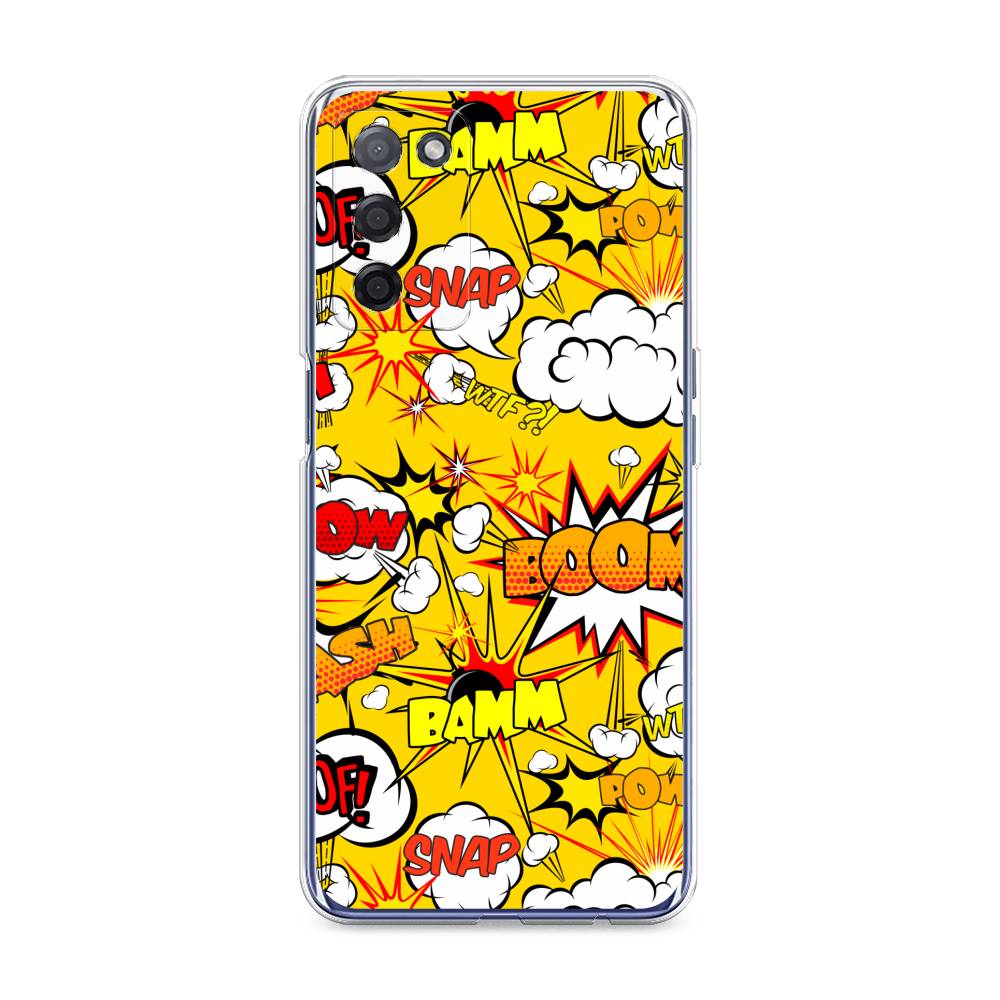 

Чехол на Oppo A55 5G "Поп Арт эффекты", Желтый;белый;оранжевый, 256250-6