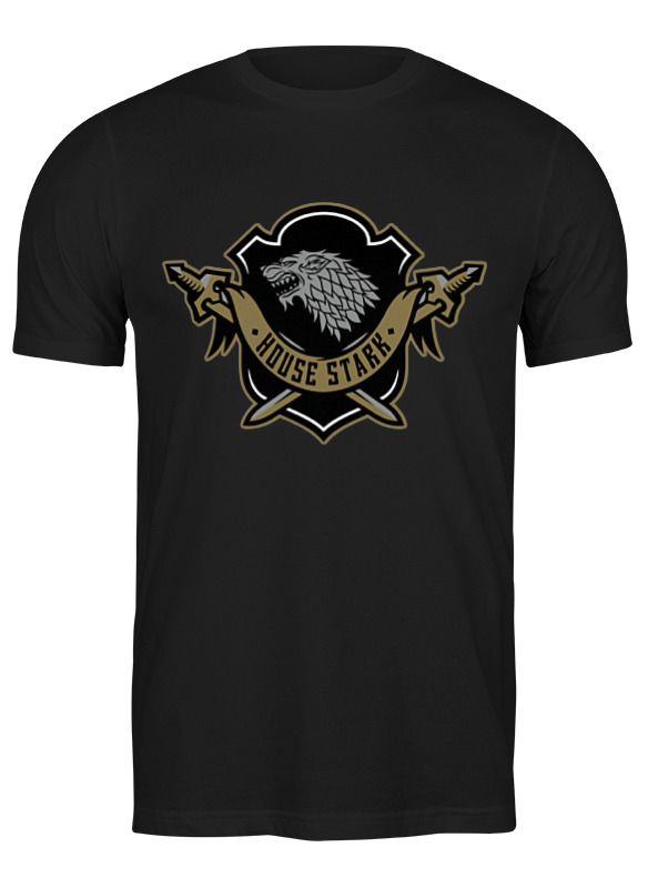 

Футболка мужская Printio House stark черная S, House stark