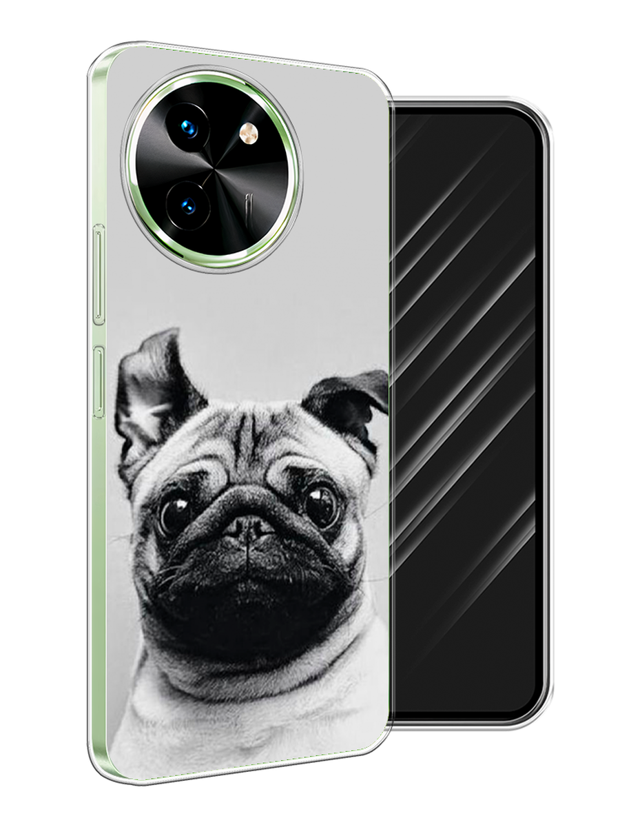 

Чехол Awog на Vivo T3x/Y38 5G "Ушастый мопс", Серый, 2610750-1