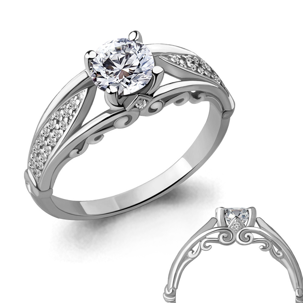 

Кольцо из серебра р. 17 AQUAMARINE 63975А_925_р, 63975А_925_р