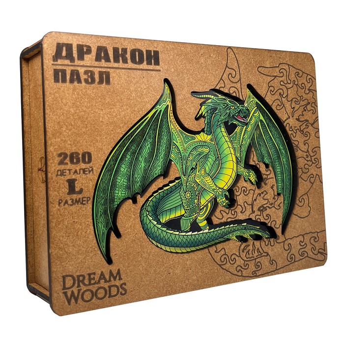 

Пазл Dream Woods Дракон 9933068, 260 деталей, Дракон