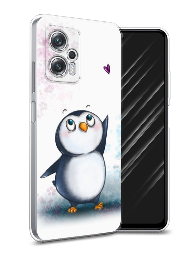 

Чехол Awog на Poco X4 GT/Redmi Note 11T Pro/11T Pro Plus "Пингвин и сердечко", Разноцветный, 315550-1