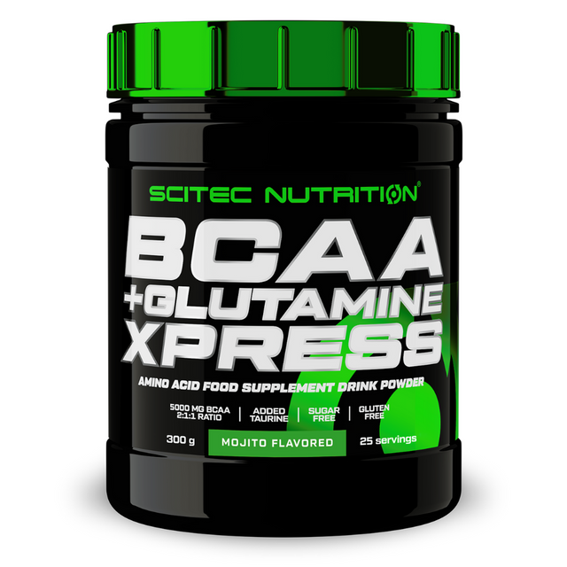 фото Комплекс аминокислот scitec nutrition bcaa+glutamine xpress 300 г, мохито