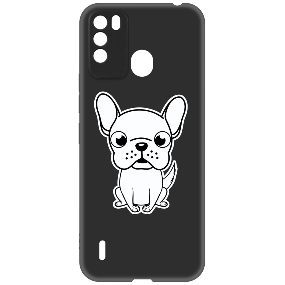 

Чехол-накладка Krutoff Soft Case Черно-белый щенок для ITEL Vision 1 Pro черный
