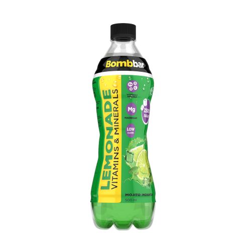 Лимонад, Bombbar Lemonade Vitamins Minerals, Лимон и Мята, 12 шт х 500 мл