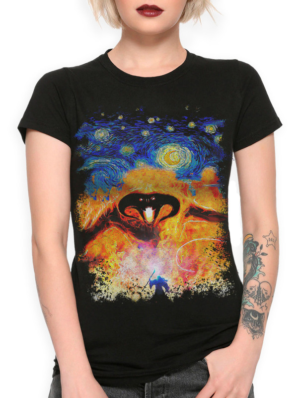 

Футболка женская Dream Shirts Властелин Колец - Ты Не Пройдешь черная 2XL, Властелин Колец - Ты Не Пройдешь