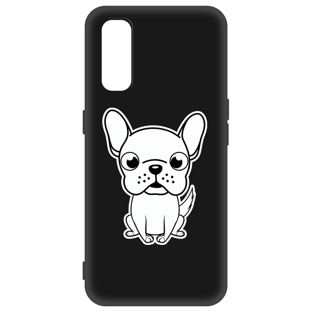 

Чехол-накладка Krutoff Soft Case Черно-белый щенок для OPPO Find X2 черный