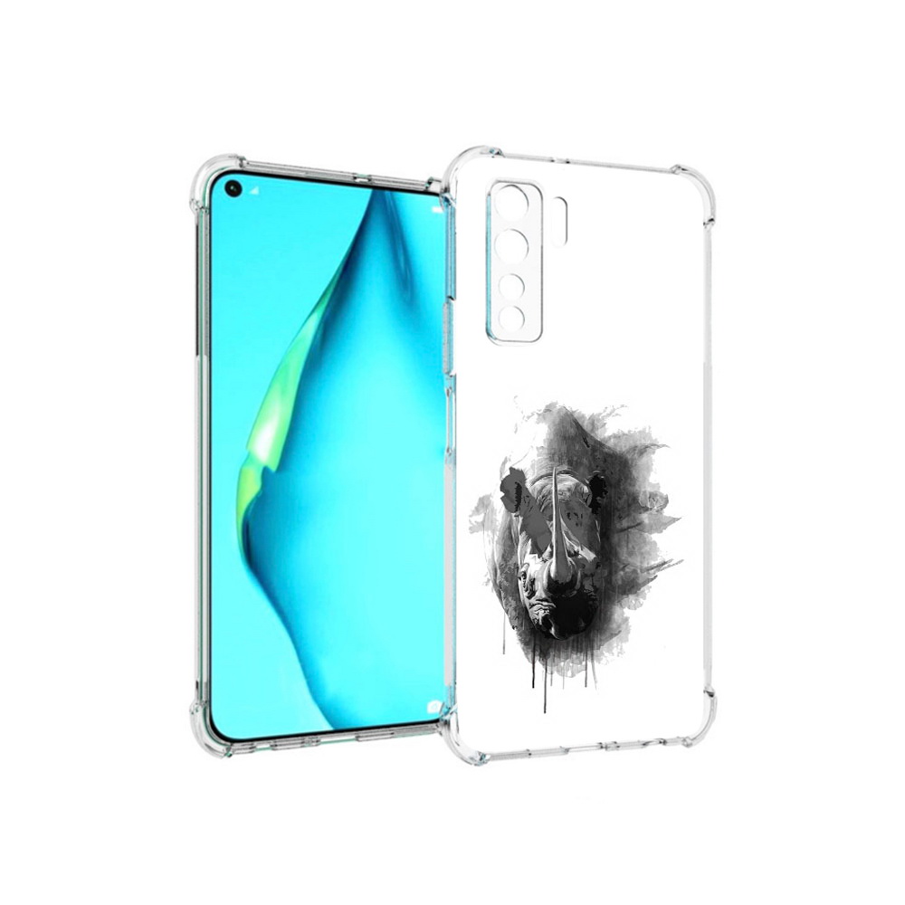 

Чехол MyPads Tocco для Huawei Nova 7 SE носорог, Прозрачный, Tocco