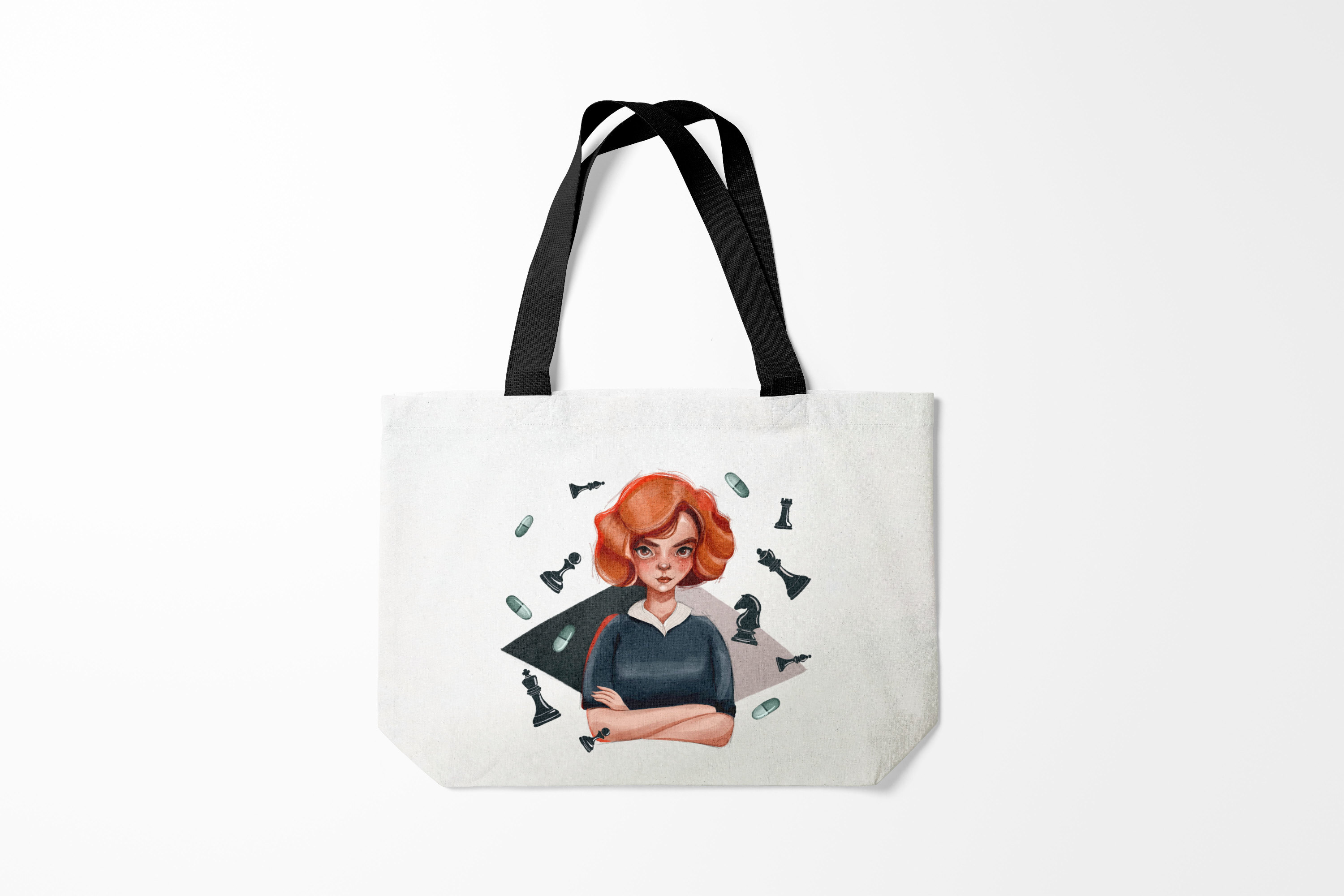 

Сумка шoппер унисекс Burnettie Ход королевы, белый, Ход королевы