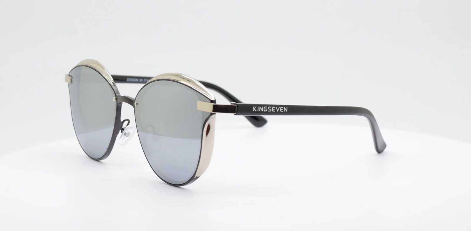 Солнцезащитные очки женские Kingseven N-7824 серебристые