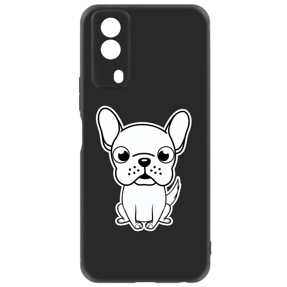 фото Чехол-накладка krutoff soft case черно-белый щенок для vivo y31 черный