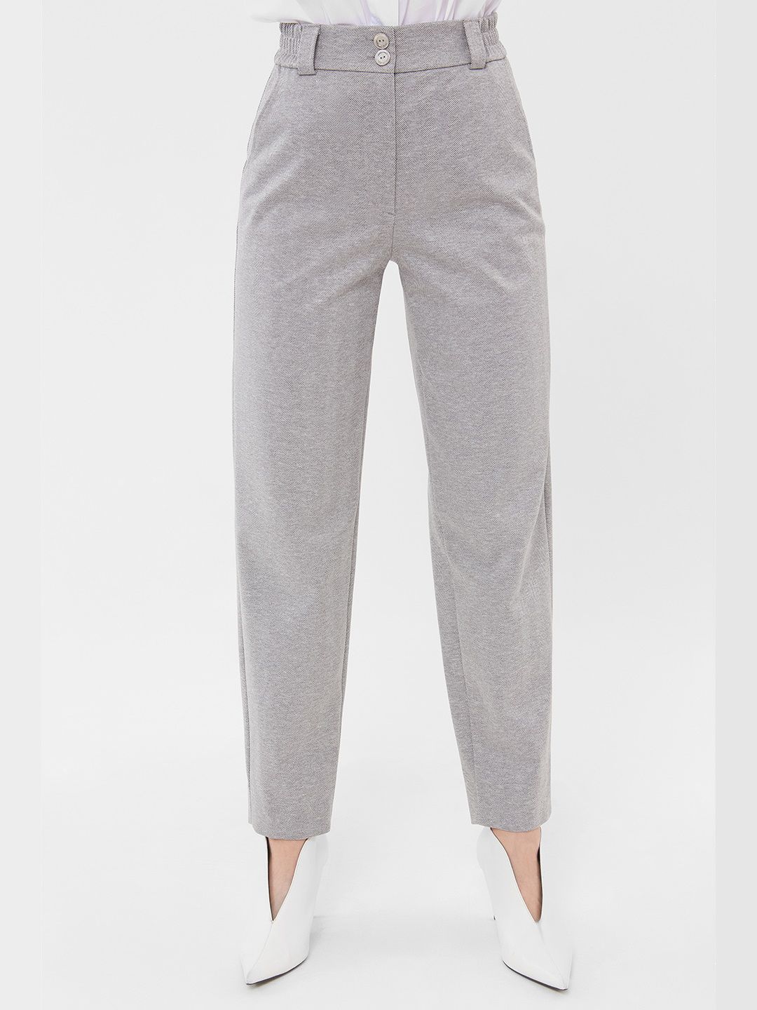 

Брюки женские Lo 18222004 серые 46 RU, 18222004