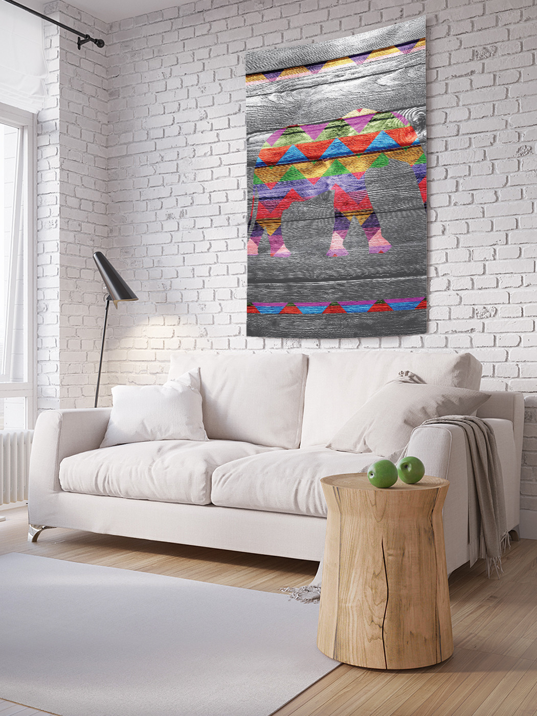 

Вертикальное фотопанно на стену JoyArty Слон в рамке 150x200 см, Слон в рамке