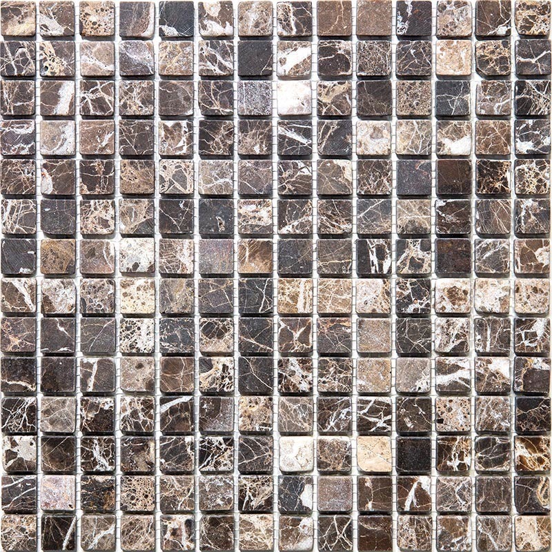 фото Мраморная мозаика natural adriatica коричневый квадрат m022-20t emperador dark