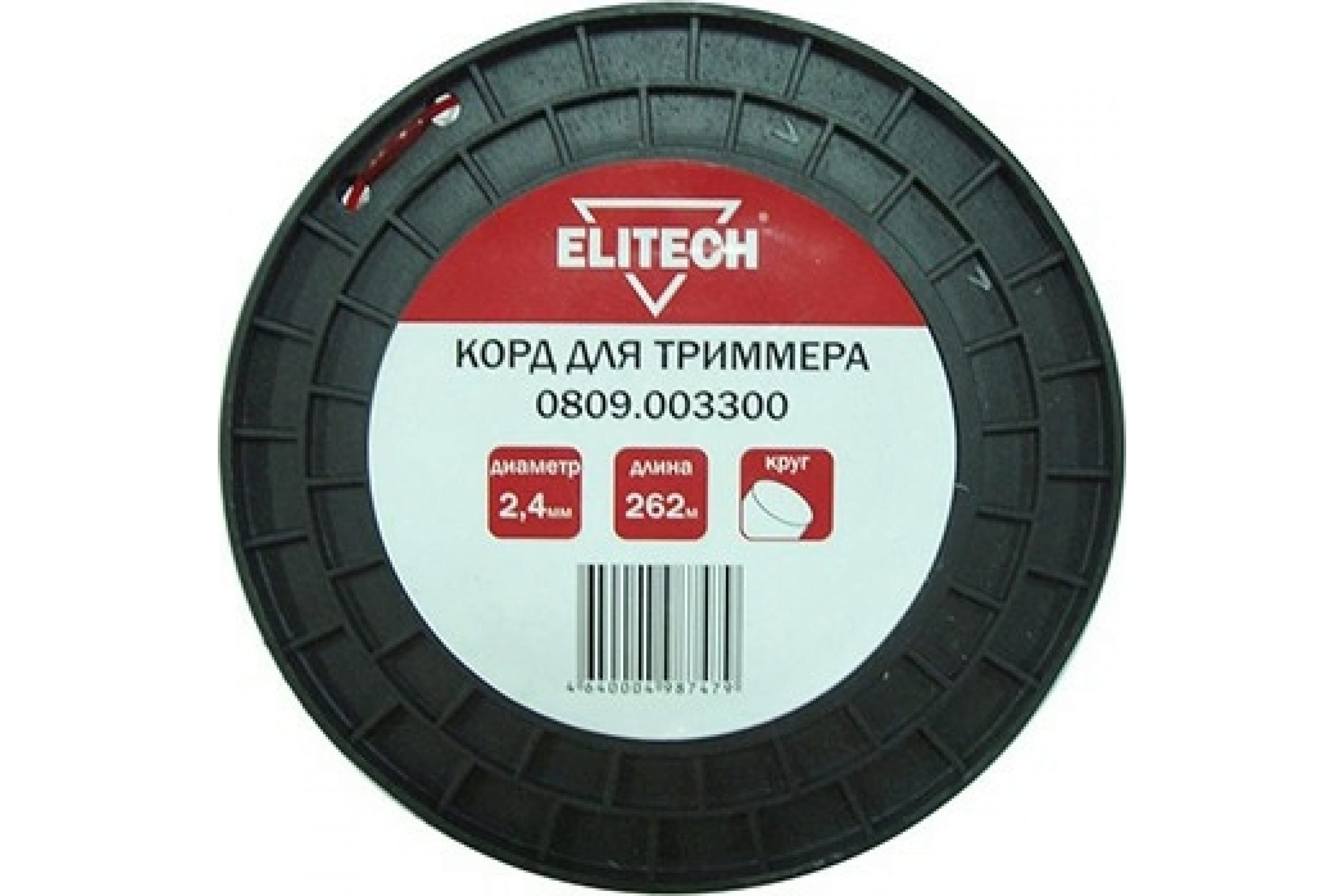 

Леска для садовых триммеров Elitech 0809.003300, 2.4мм, 262м
