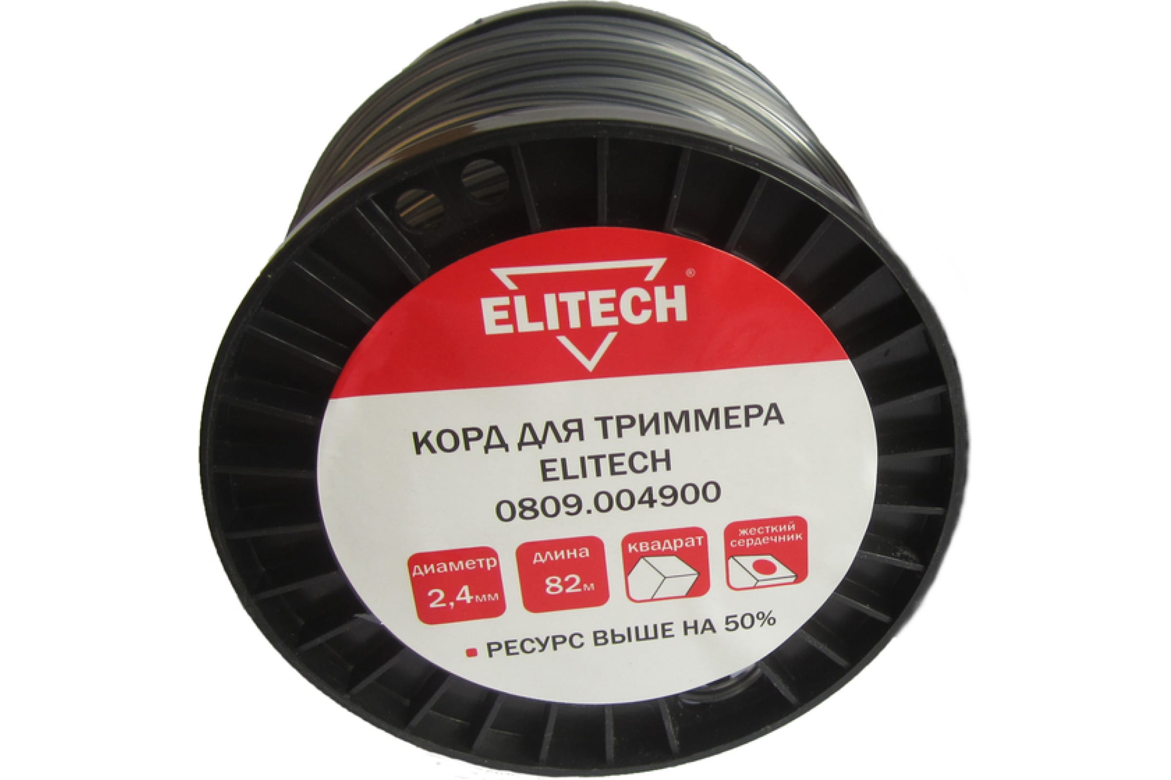 

Леска для садовых триммеров Elitech 0809.004900, 2.4мм, 82м