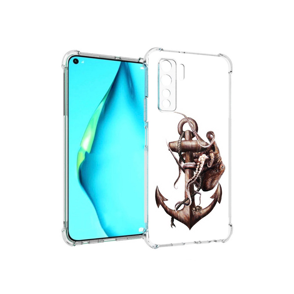 

Чехол MyPads Tocco для Huawei Nova 7 SE ржавый якорь, Прозрачный, Tocco
