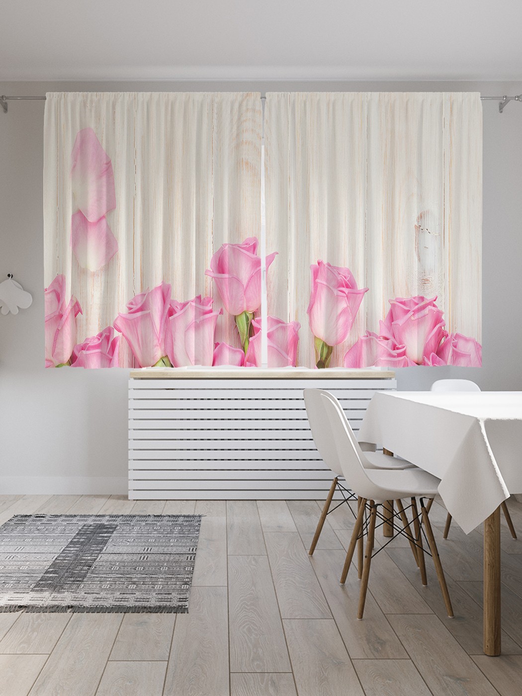 

Шторы с фотопечатью JoyArty "Свежие бутоны роз" из сатена, 290х180 см, Свежие бутоны роз