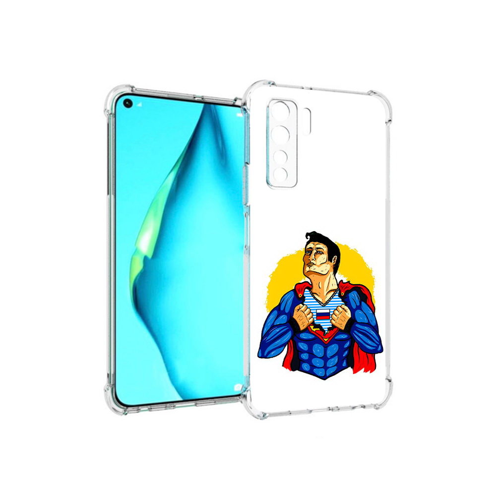 

Чехол MyPads Tocco для Huawei Nova 7 SE русский супермен, Прозрачный, Tocco