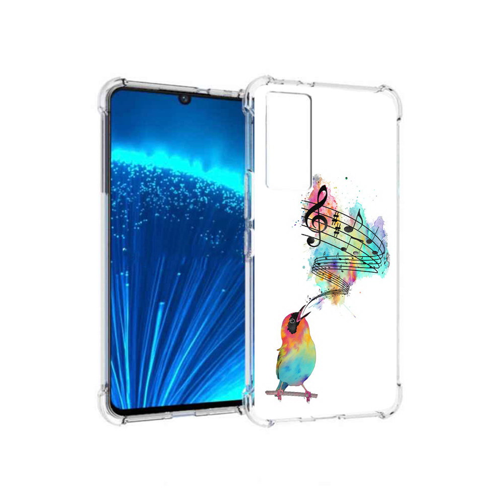 

Чехол MyPads Tocco для Vivo V21E певчая птичка (PT226954.394.536), Прозрачный, Tocco