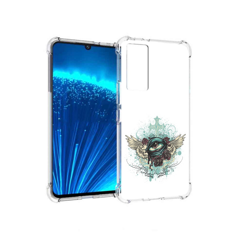 

Чехол MyPads Tocco для Vivo V21E плачущий глаз с крыльями (PT226954.394.544), Прозрачный, Tocco