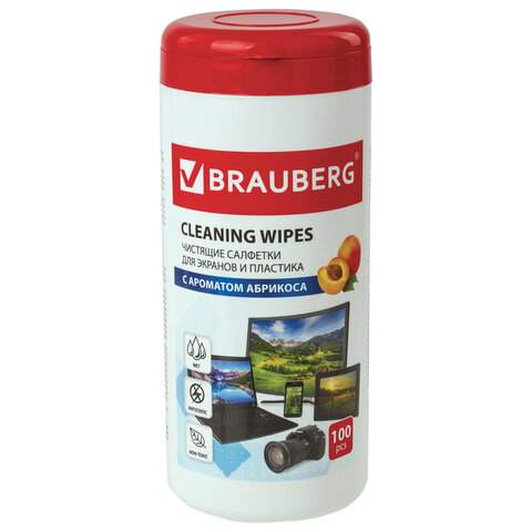 Влажные салфетки BRAUBERG, артикул 513321, 100шт. х 3 упак. влажные салфетки defender артикул 163823 20шт х 10 упак