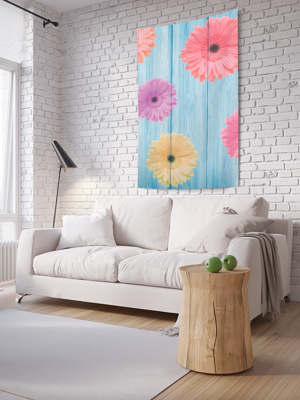 

Вертикальное фотопанно на стену JoyArty Разноцветные герберы 150x200 см, Разноцветные герберы