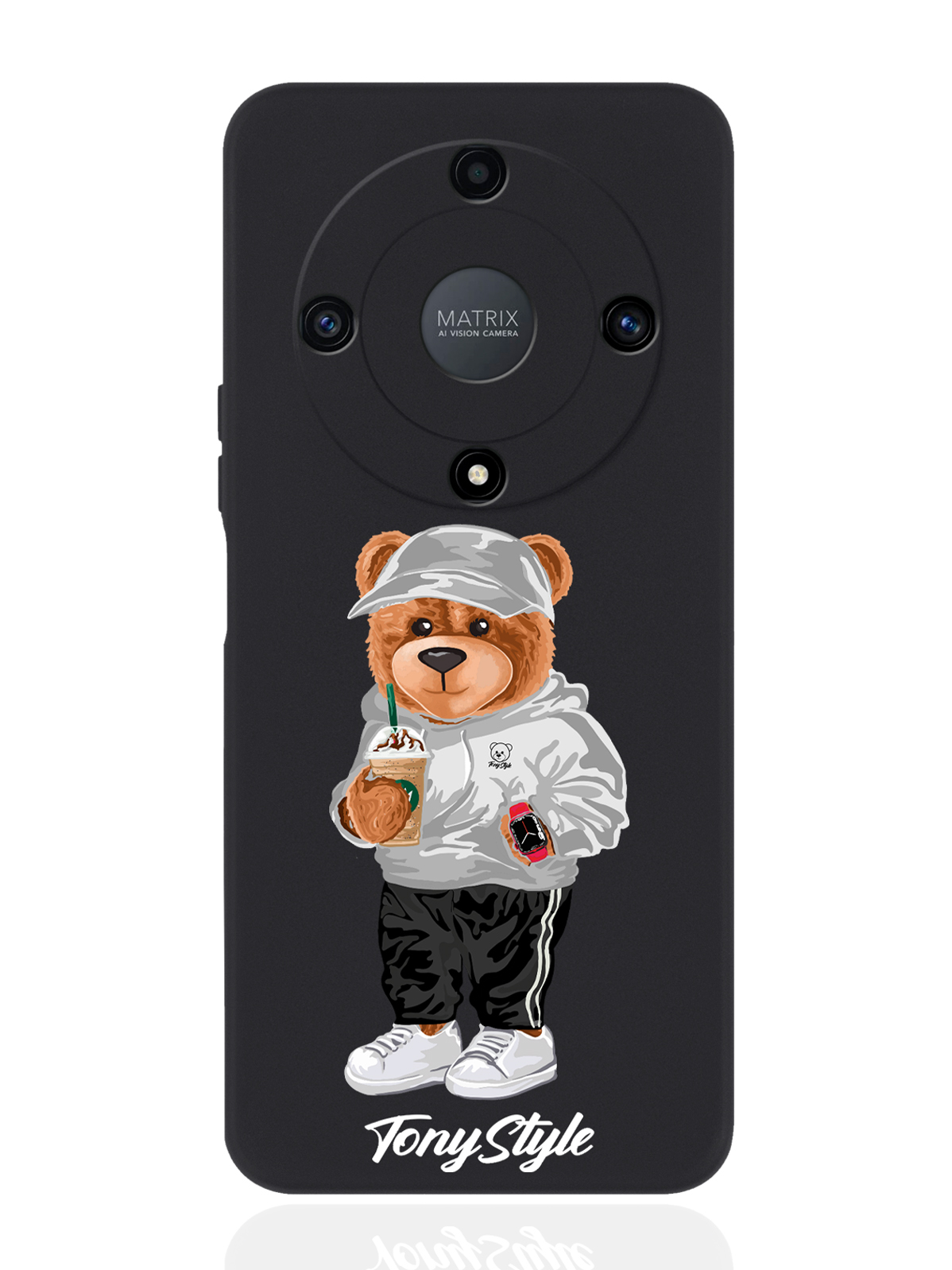 

Чехол Tony Style для Honor X9a Tony Style с кофе черный, Серый;белый;черный