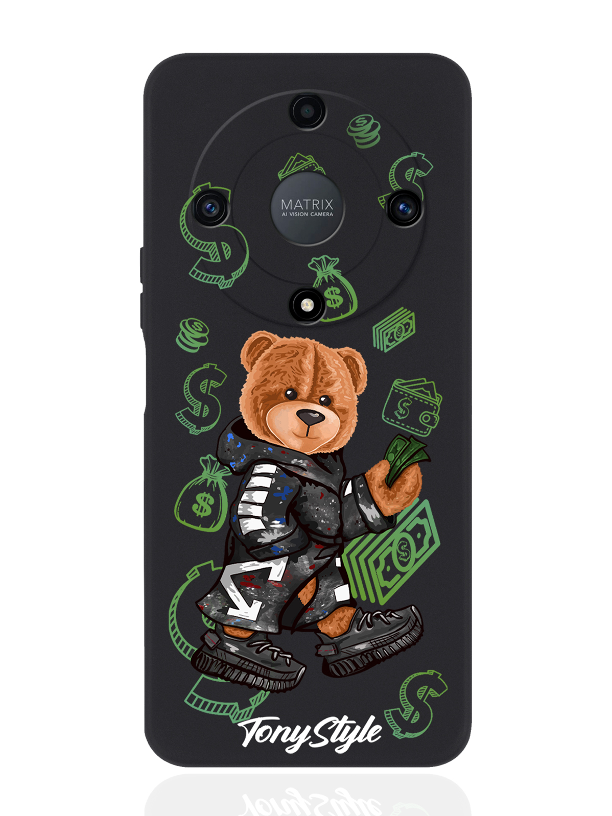 

Чехол Tony Style для Honor X9a Tony Style Деньги черный, Коричневый;черный;зеленый