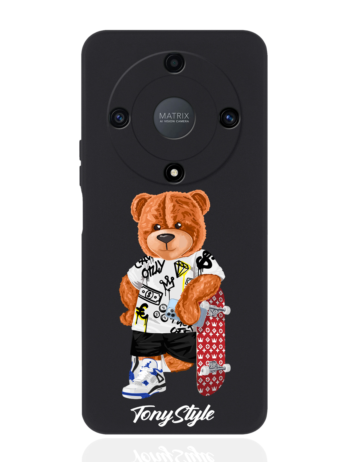 

Чехол Tony Style для Honor X9a Tony Style со скейтом черный, Коричневый;черный;красный