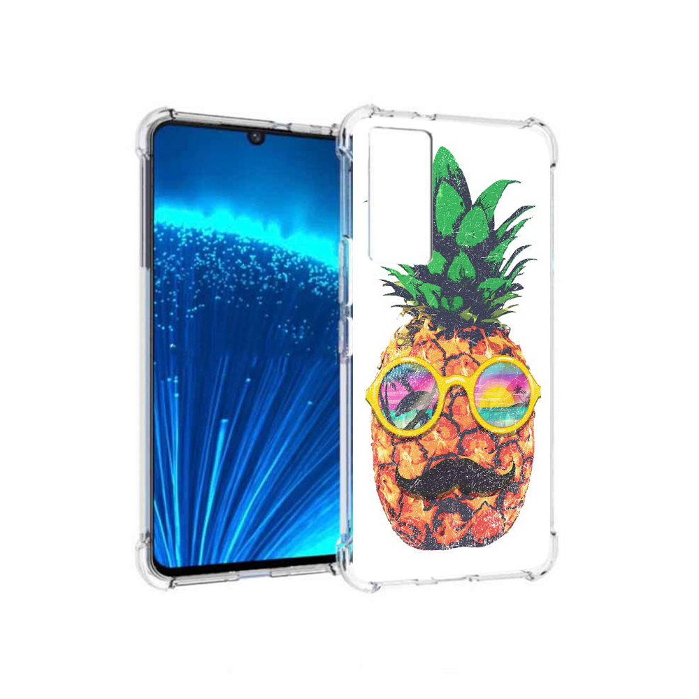 

Чехол MyPads Tocco для Vivo V21E прикольный ананас с лицом (PT226954.394.556), Прозрачный, Tocco