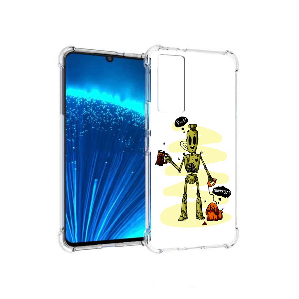 

Чехол MyPads Tocco для Vivo V21E прикольный робот (PT226954.394.557), Прозрачный, Tocco