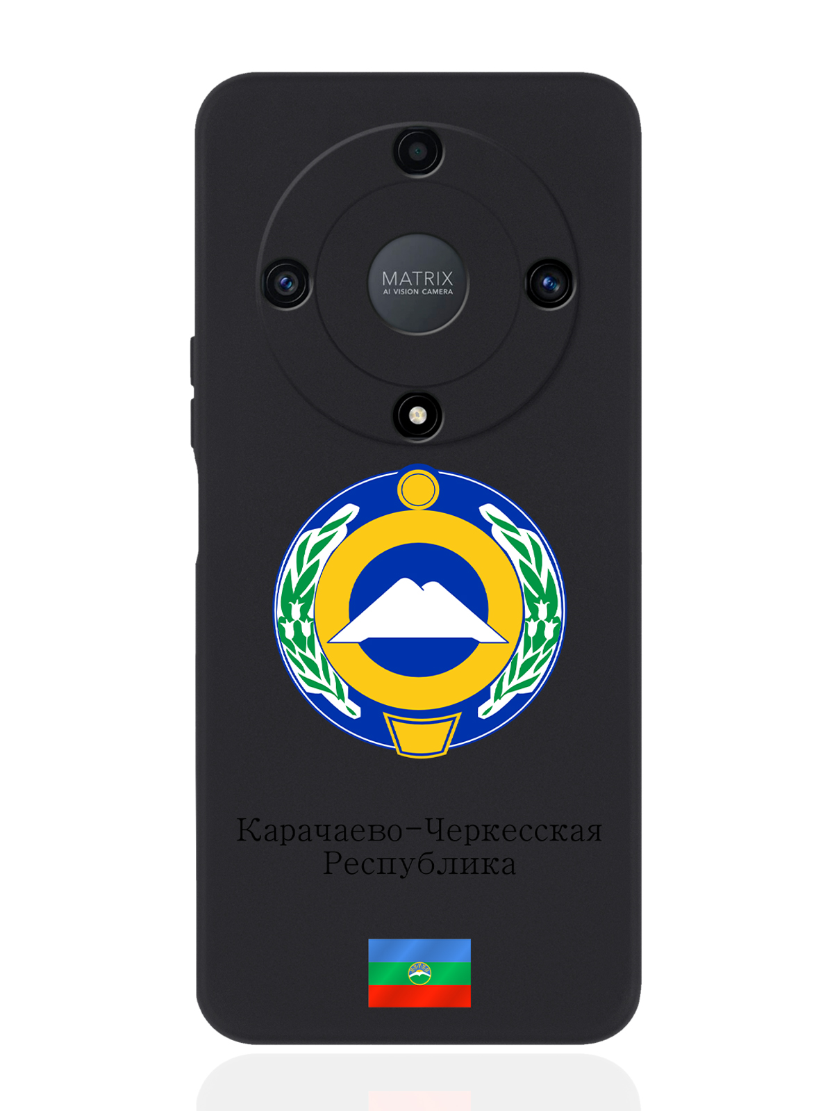 

Чехол SignumCase для Honor X9a Герб Карачаево-Черкесской Республики черный, Разноцветный