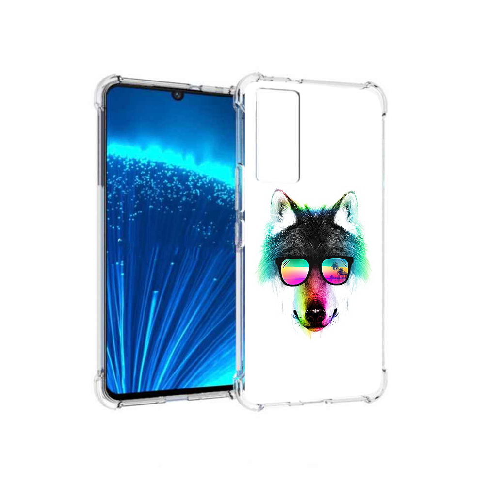 

Чехол MyPads Tocco для Vivo V21E радужный волк (PT226954.394.567), Прозрачный, Tocco