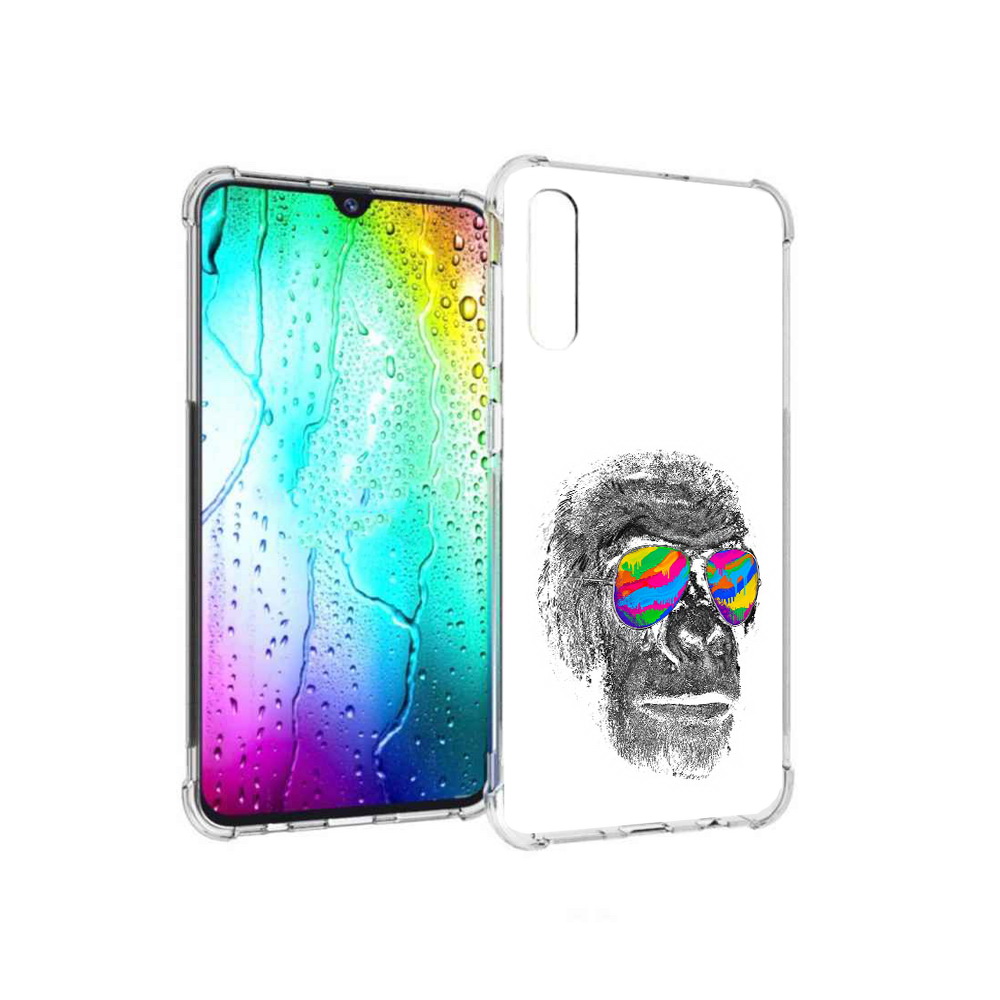 

Чехол MyPads Tocco для Samsung Galaxy A30s крутая обезьяна в очках (PT226907.519.422), Прозрачный, Tocco
