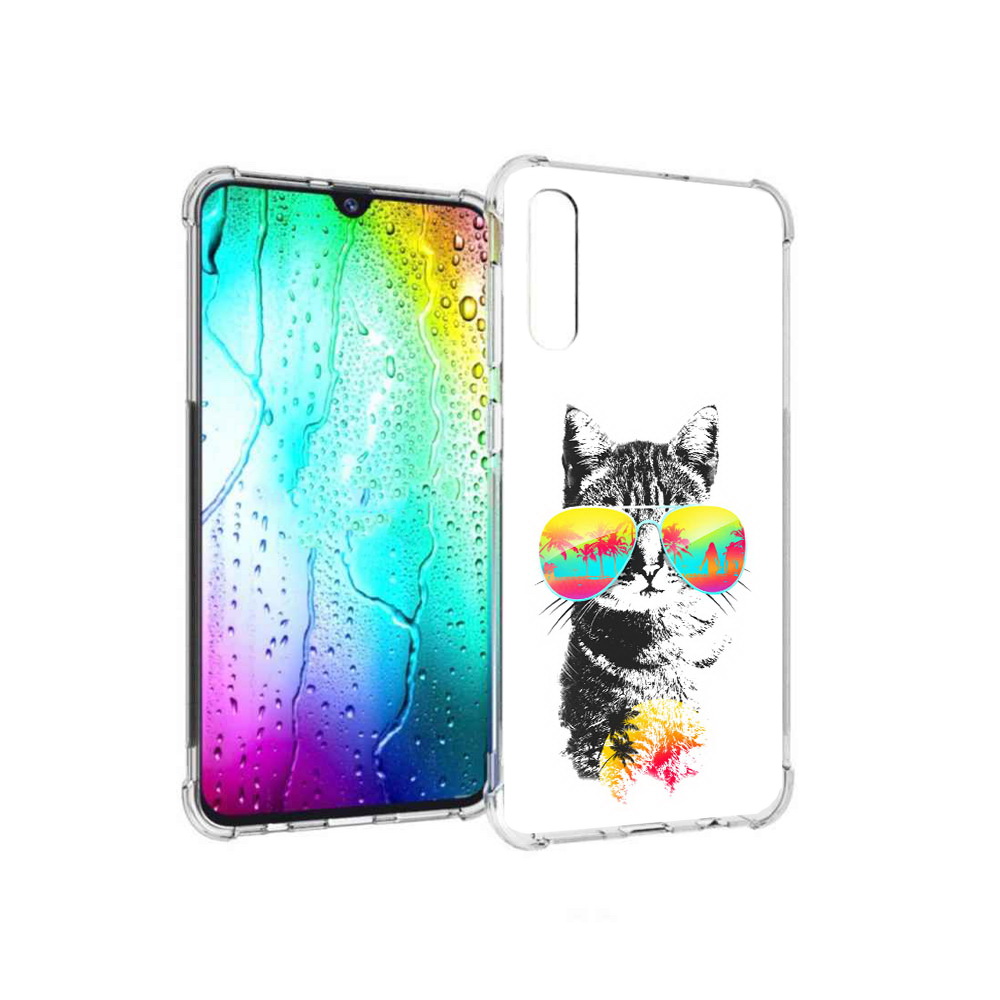 

Чехол MyPads Tocco для Samsung Galaxy A30s крутой кот (PT226907.519.425), Прозрачный, Tocco
