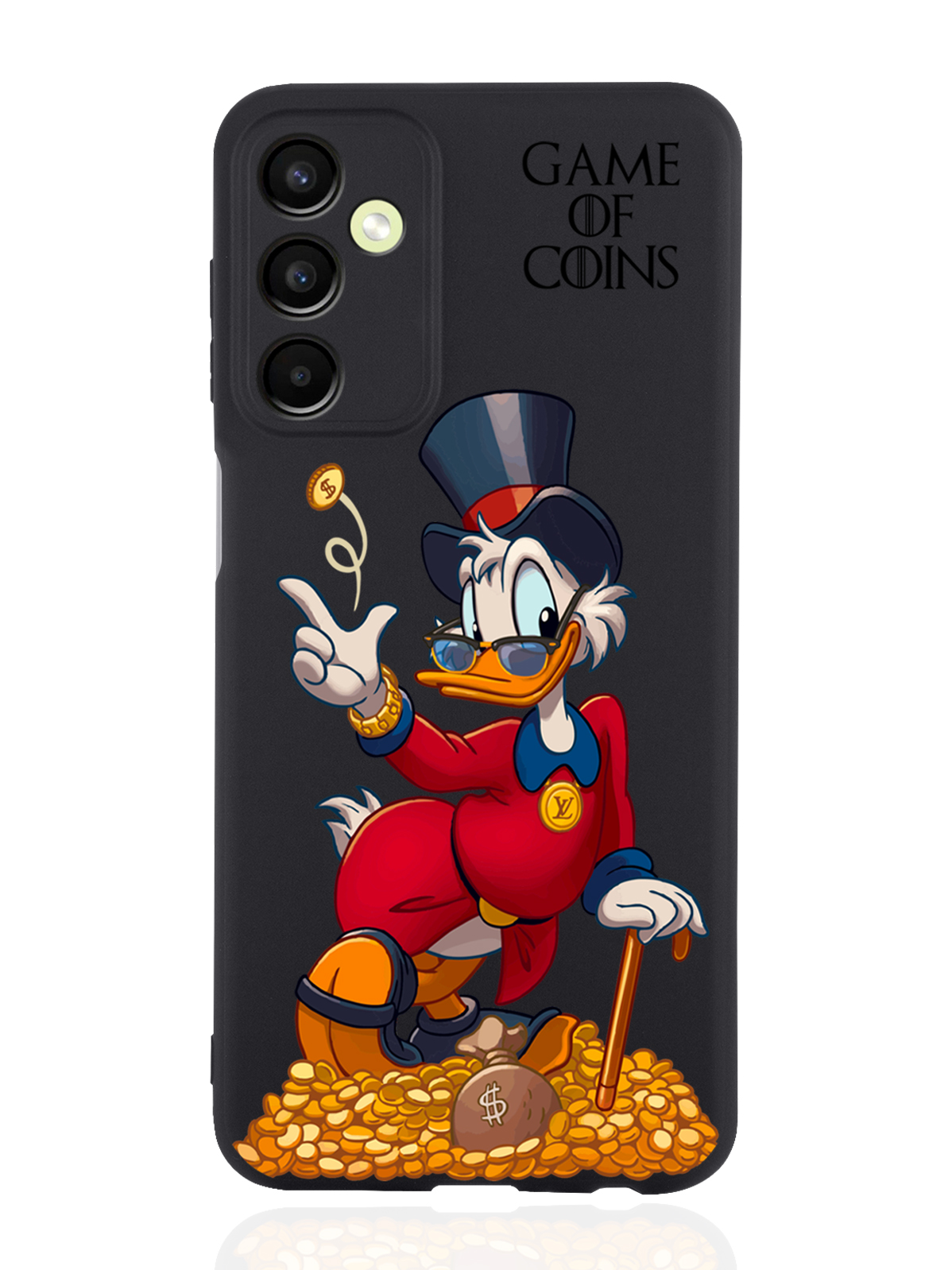 

Чехол MustHaveCase для Samsung Galaxy A24 Богатая Утка Игра монет черный, Разноцветный