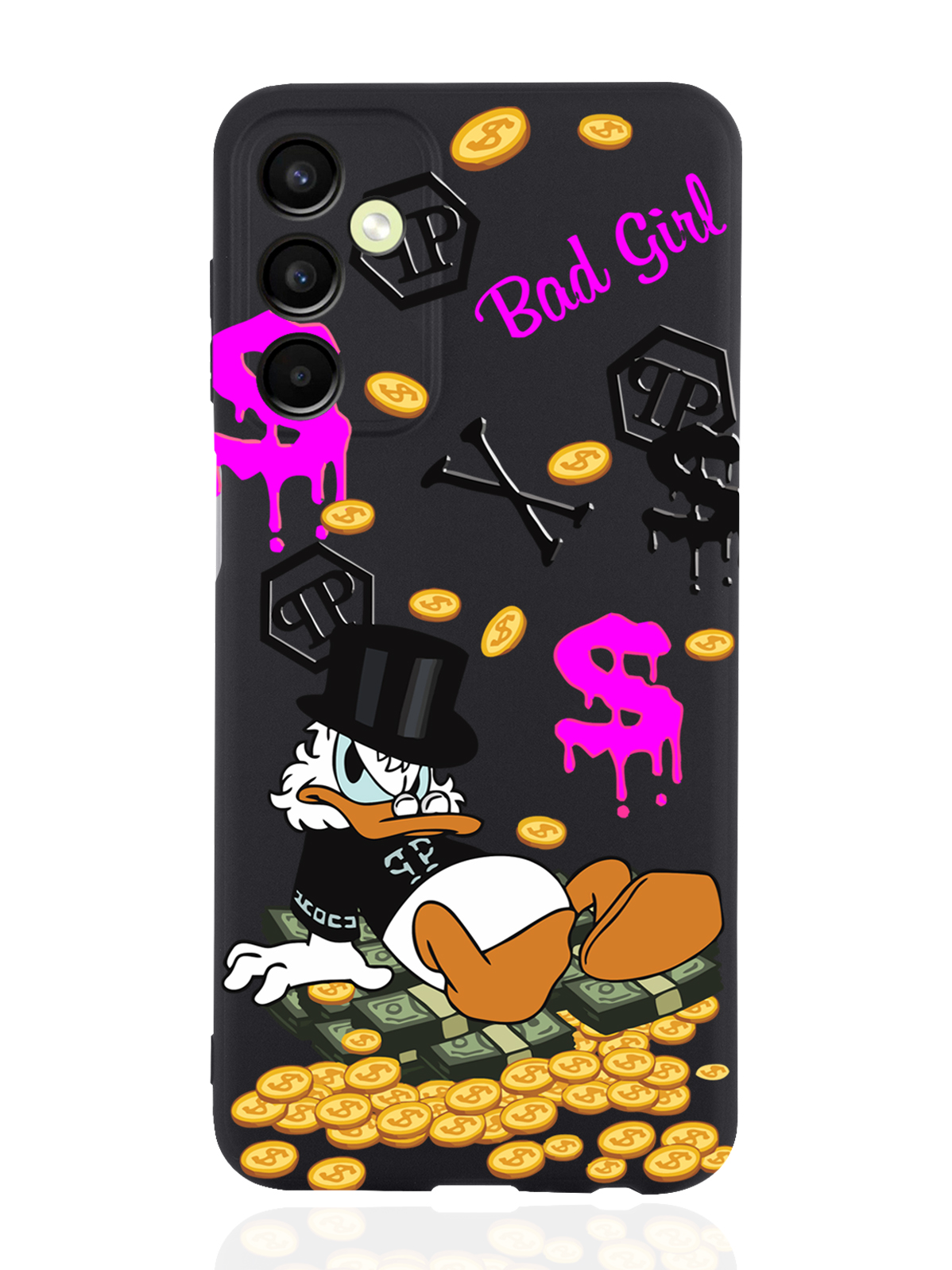 

Чехол MustHaveCase для Samsung Galaxy A24 Богатая Утка Bad Girl черный, Черный;розовый