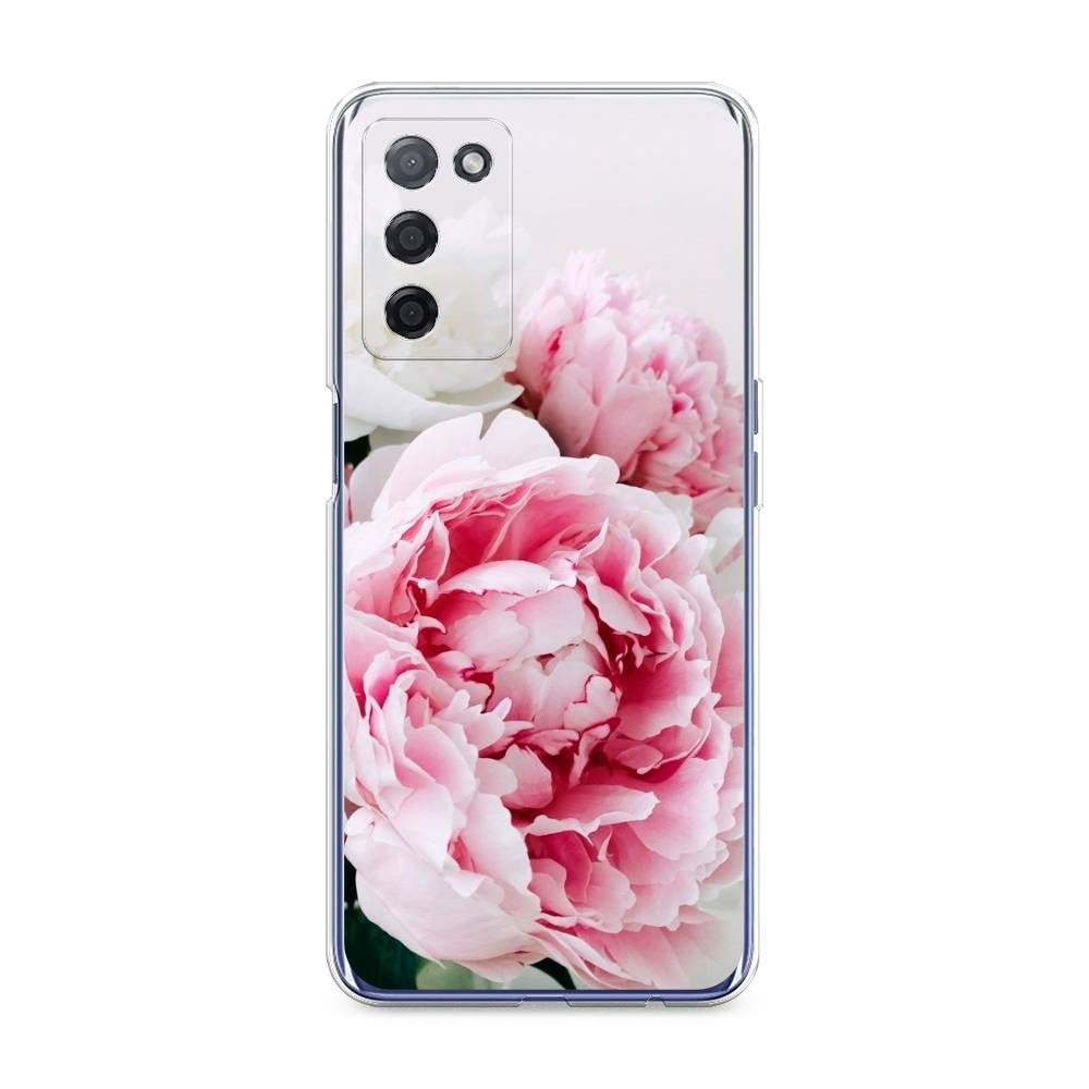 

Чехол на Oppo A55 5G "Розовые и белые пионы", Розовый;белый, 256250-2
