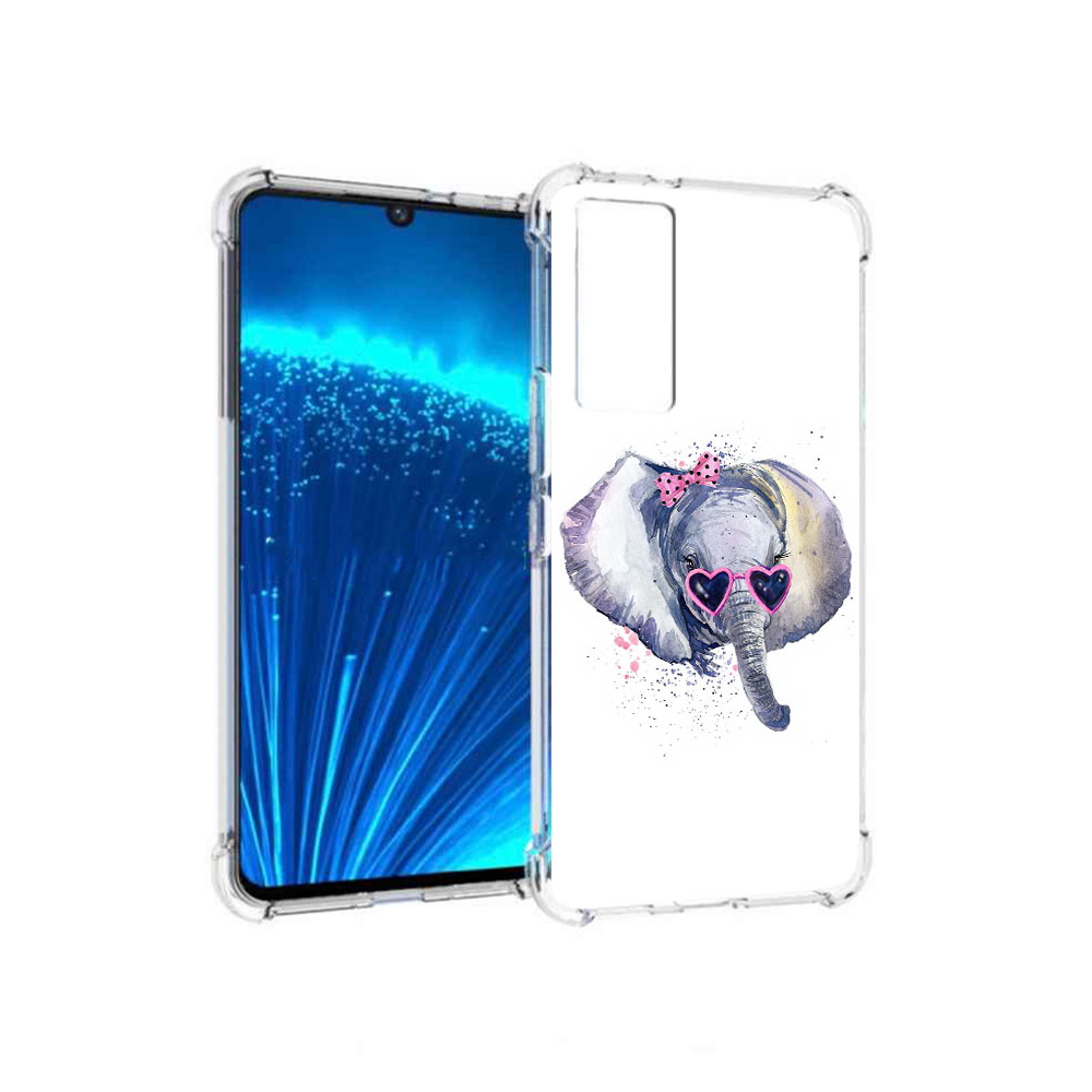 

Чехол MyPads Tocco для Vivo V21E слоник в очках (PT226954.394.608), Прозрачный, Tocco