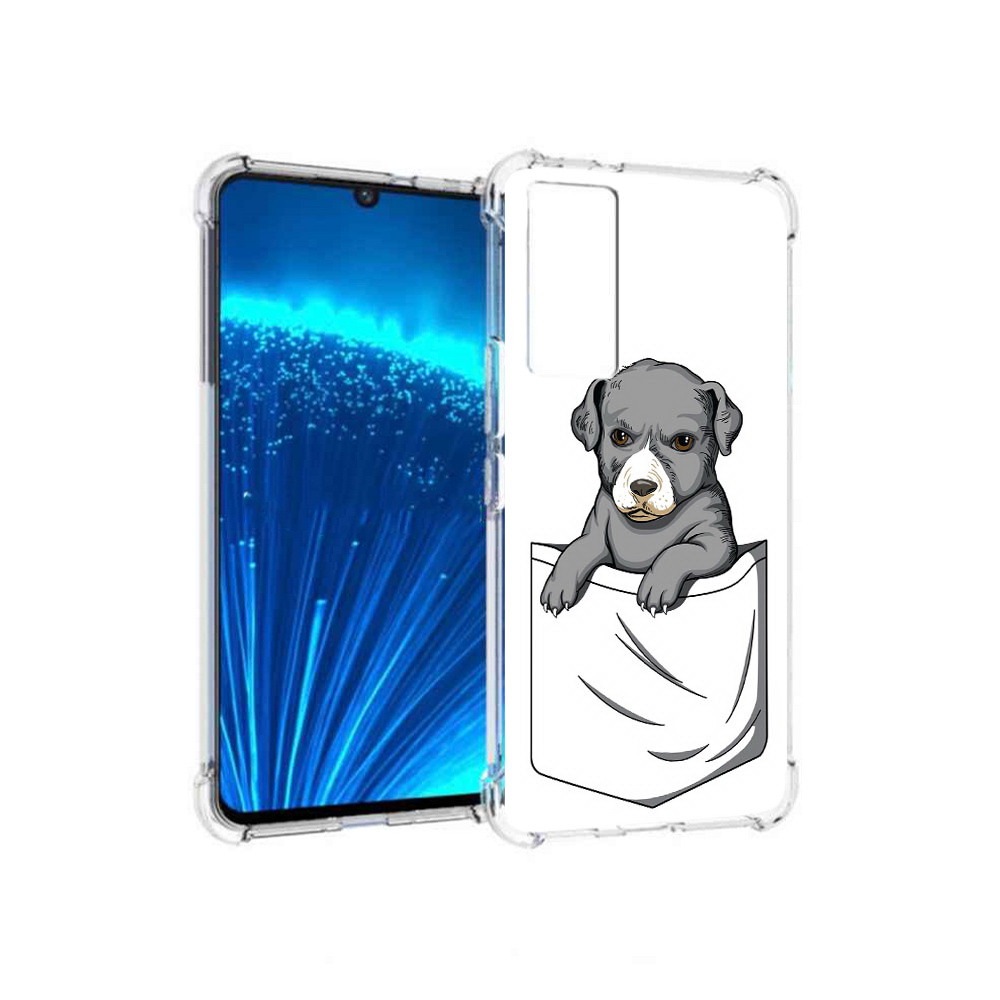 

Чехол MyPads Tocco для Vivo V21E собачка в кармане (PT226954.394.611), Прозрачный, Tocco