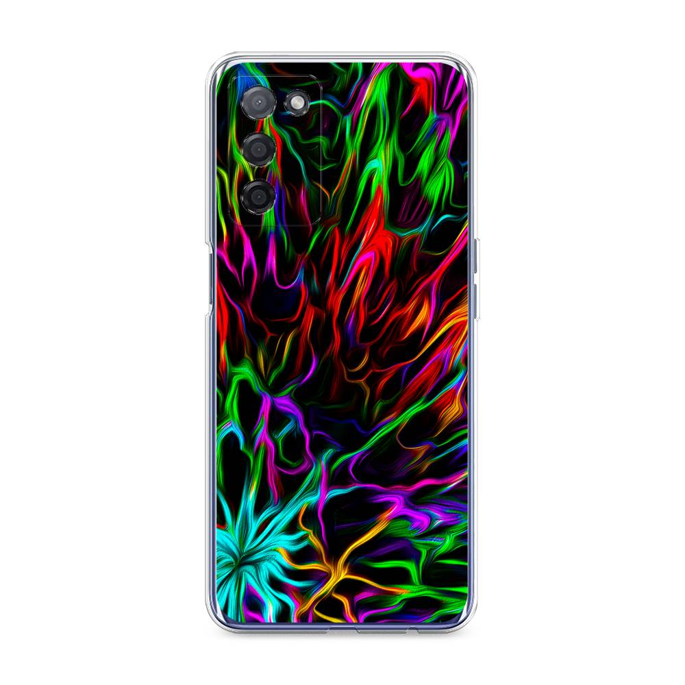 

Чехол на Oppo A55 5G "Разноцветные разводы", Голубой;зеленый;оранжевый, 256250-3